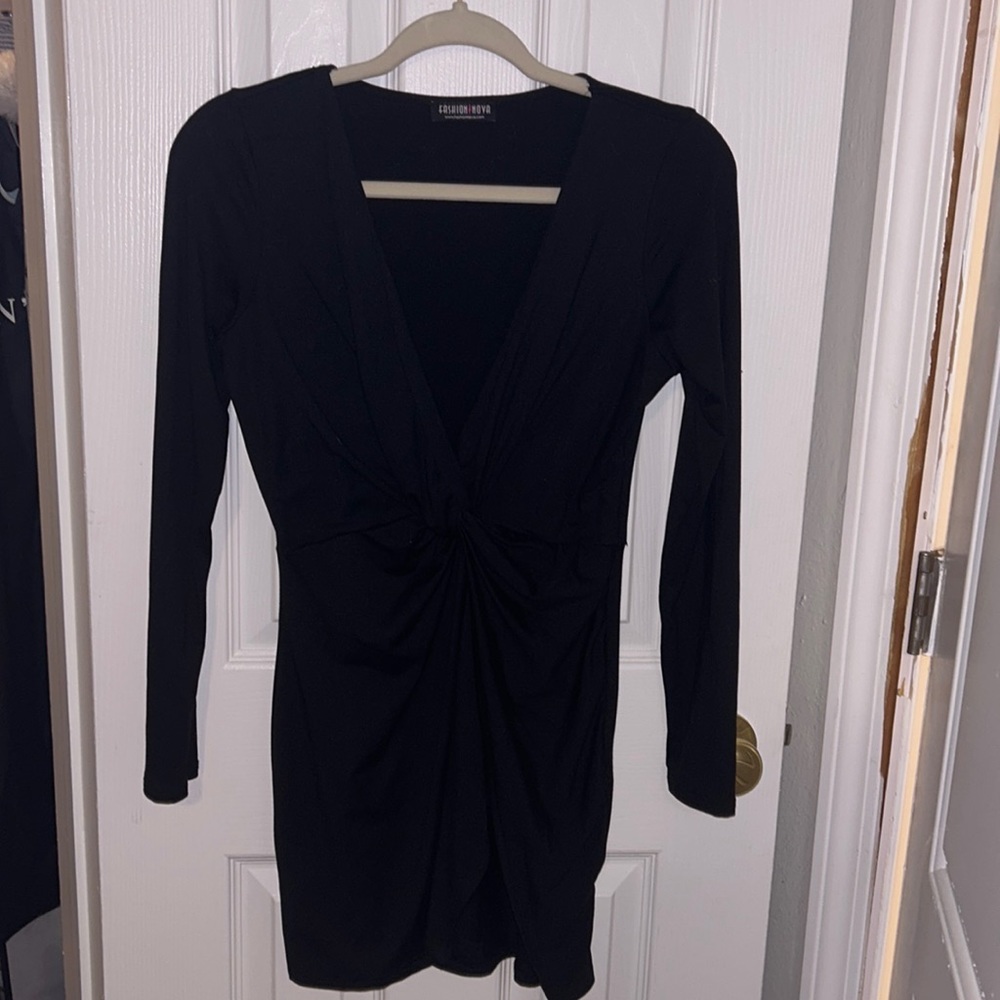 Never worn black fashion nova dress